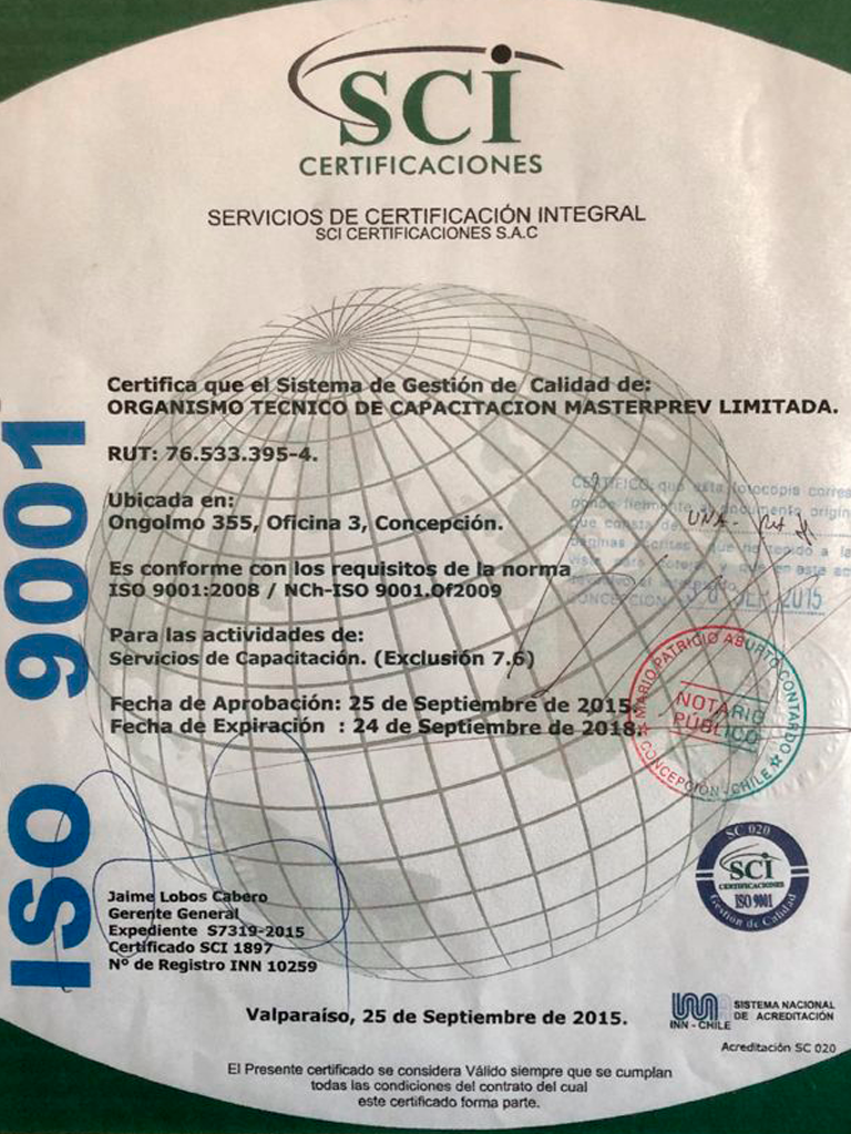 Certificaciones – Capacitacion Chile